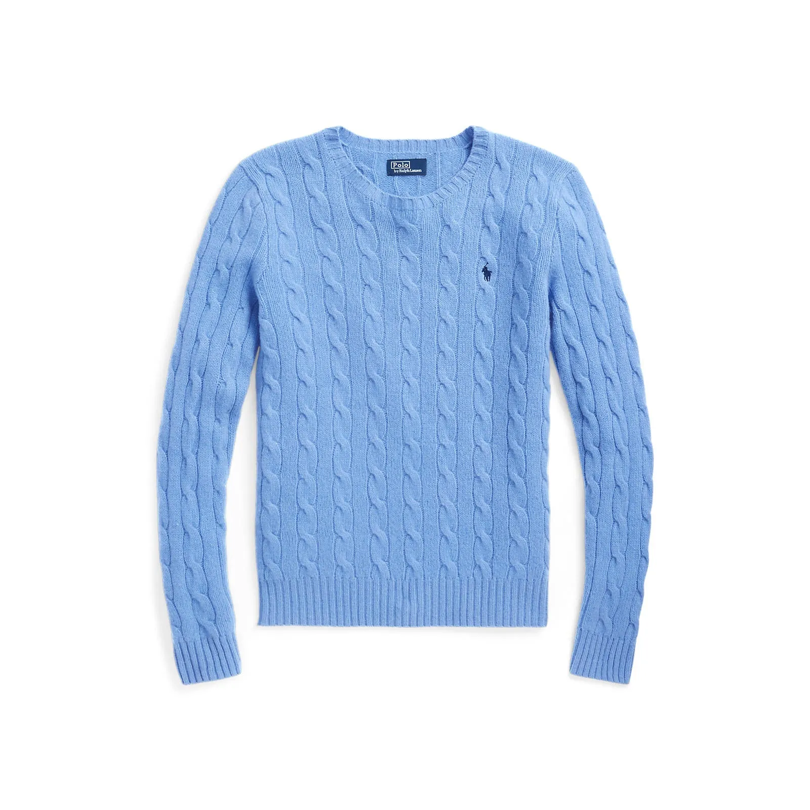 Polo Ralph Lauren - Julianna Cable Knit Crewneck Cashmere/Wool Sweater - New Litchfield Blue