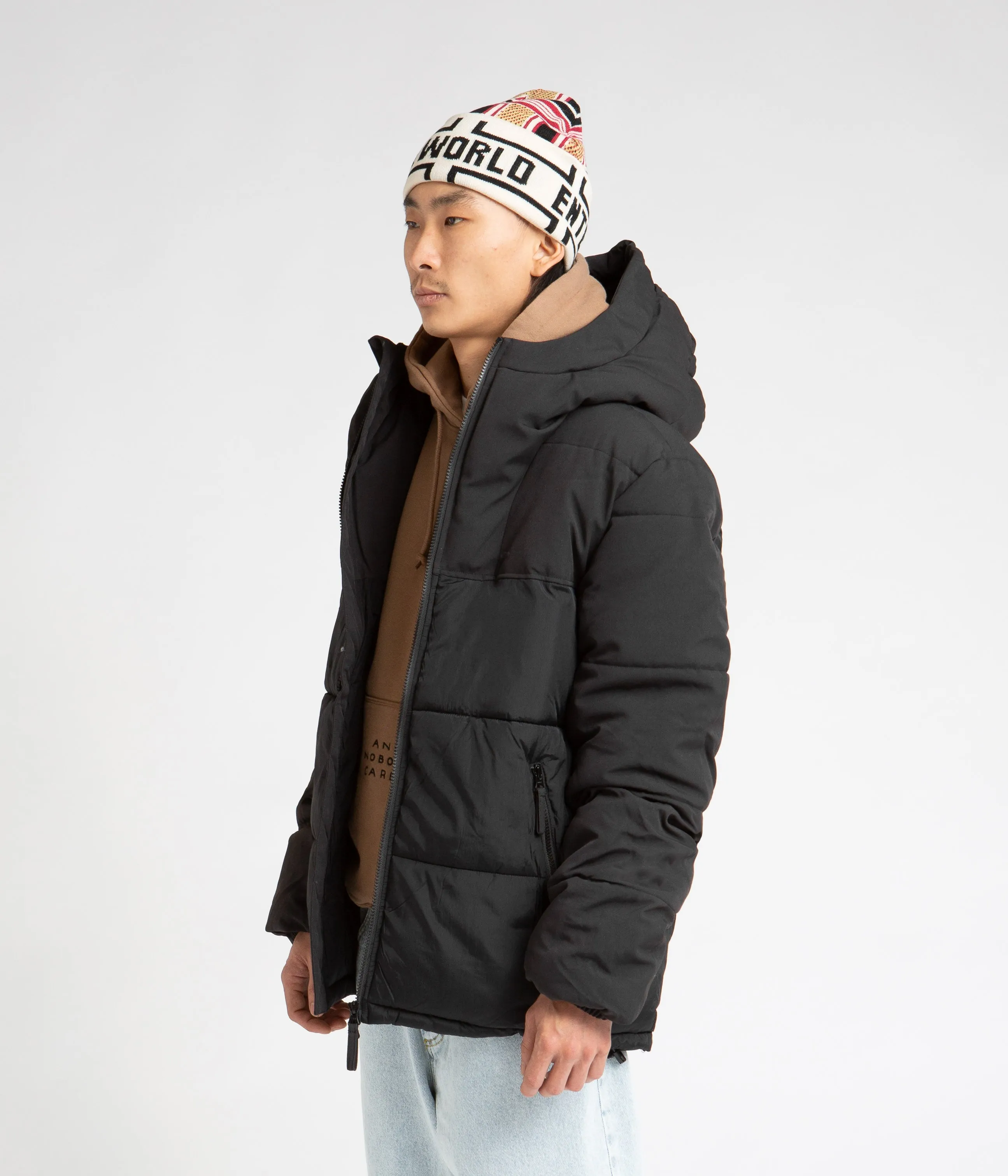 Pop Trading Company Alex Puffer Jacket - Black