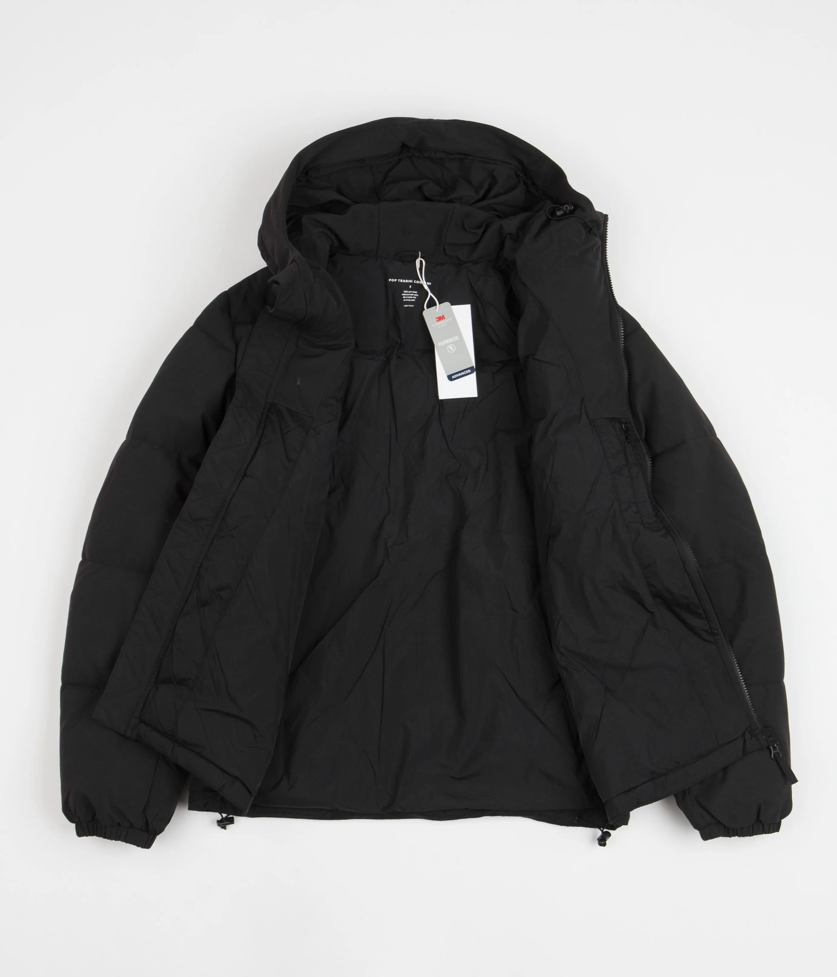 Pop Trading Company Alex Puffer Jacket - Black