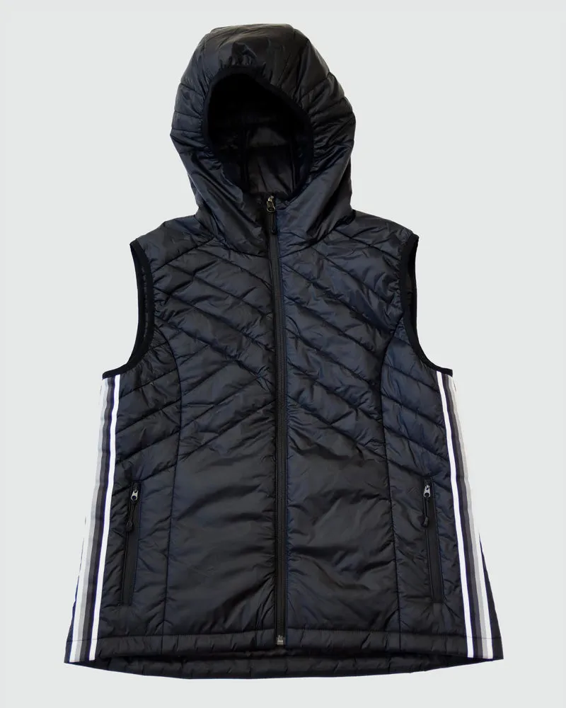 Powerstripe Eco-Friendly Down Hooded Vest