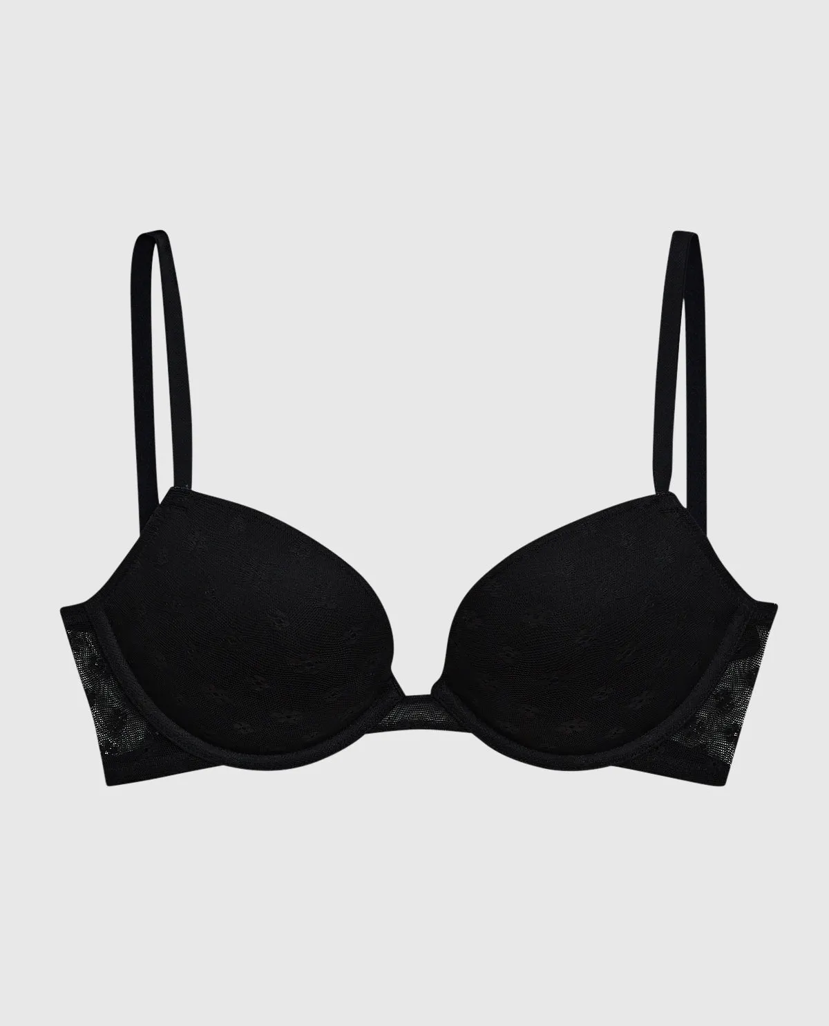 Push Up Bra with Allover Mesh