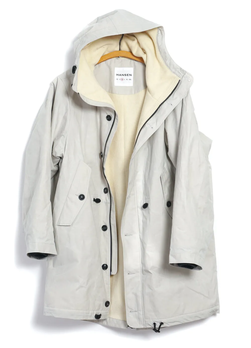 RASMUS 26-68-1 | Waxed Parka With Zipper | Snow