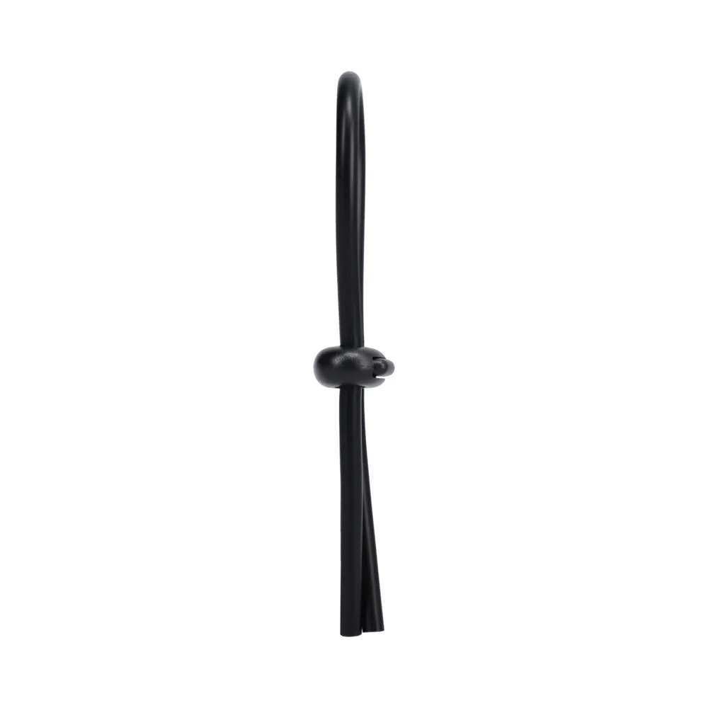 Rock Solid Black Silicone Double Lock Adjustable  Lasso/Bolo