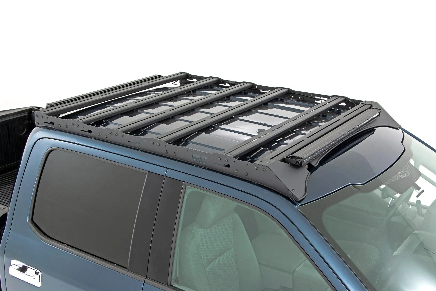 Roof Rack | FR & RR 40 Inch Single Row BLK LEDs | Ford F-150 | 2019-2020