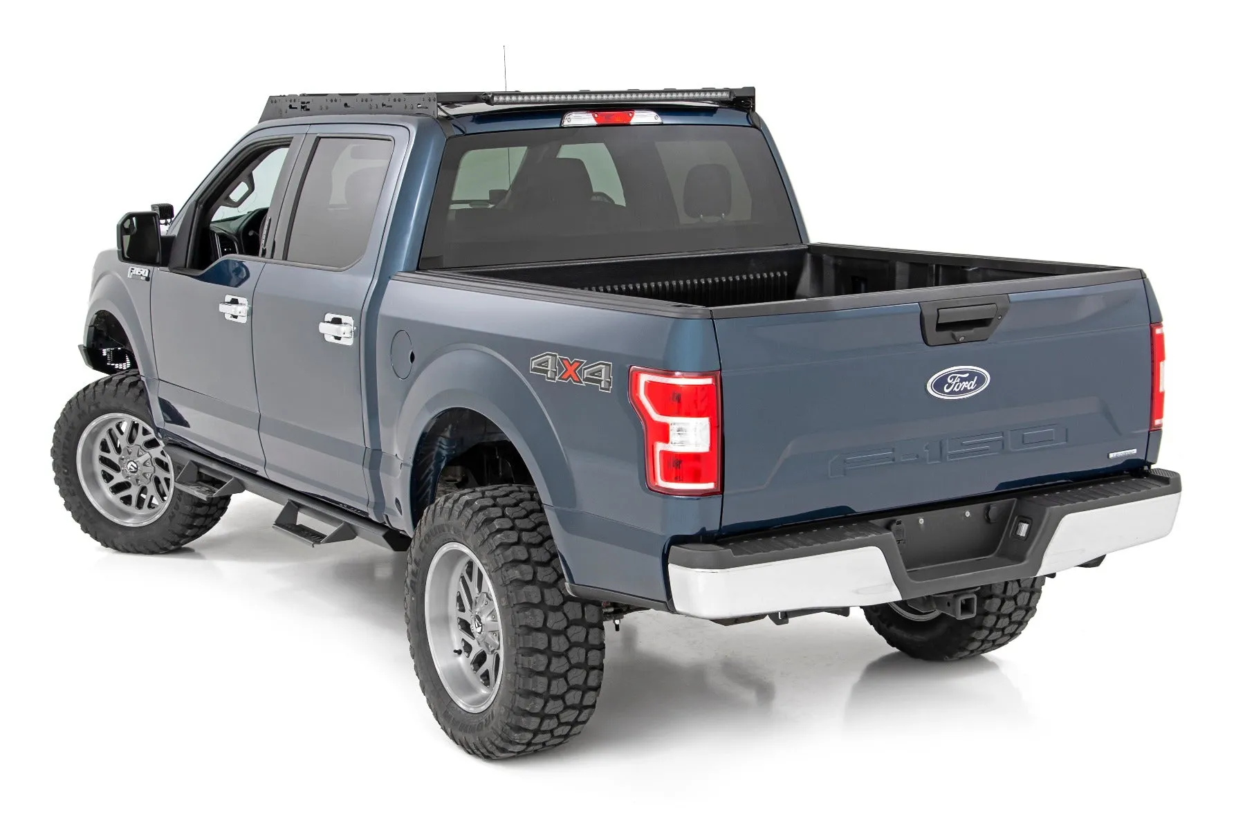 Roof Rack | FR & RR 40 Inch Single Row BLK LEDs | Ford F-150 | 2019-2020