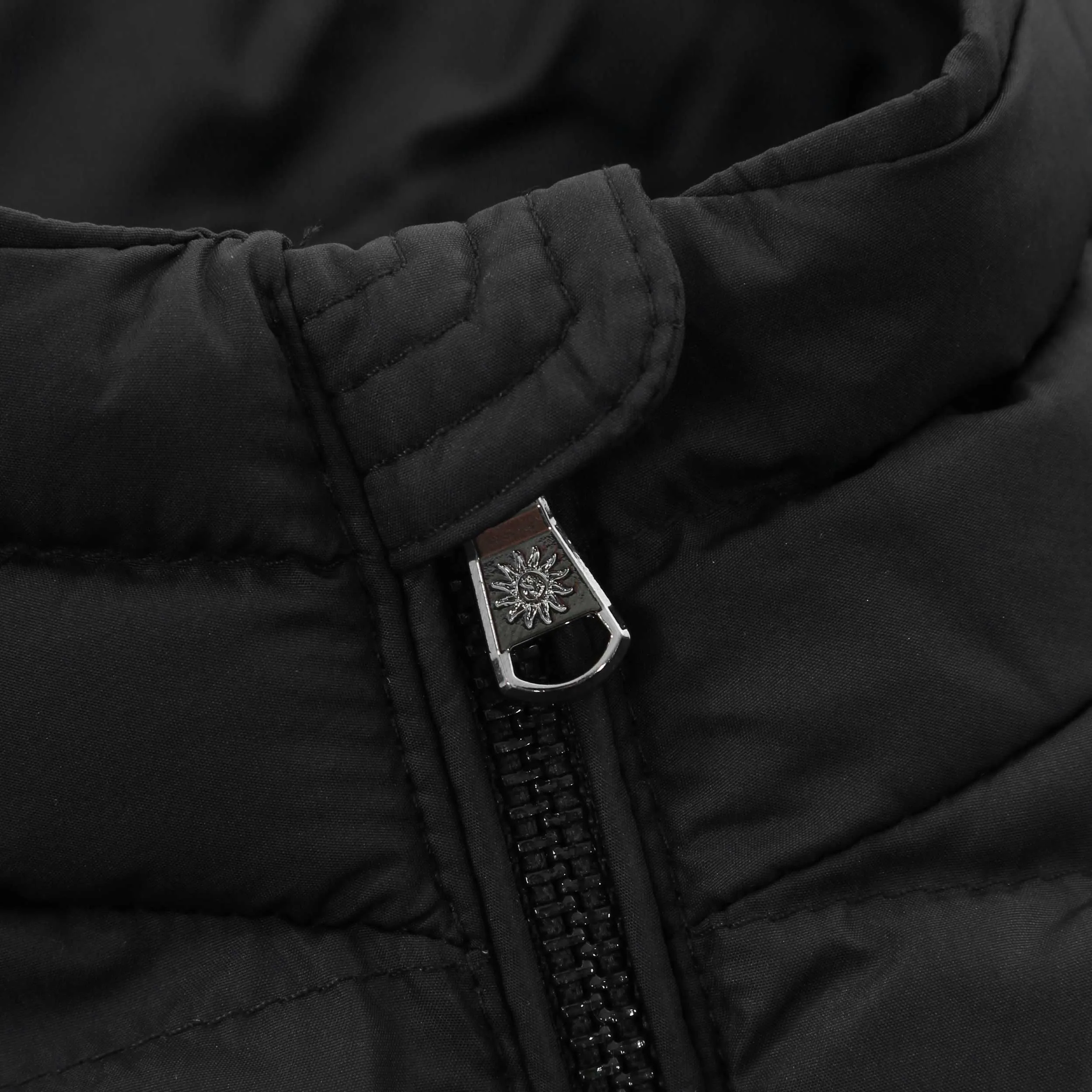 Sandbanks Biker Micro Puffer Jacket in Black