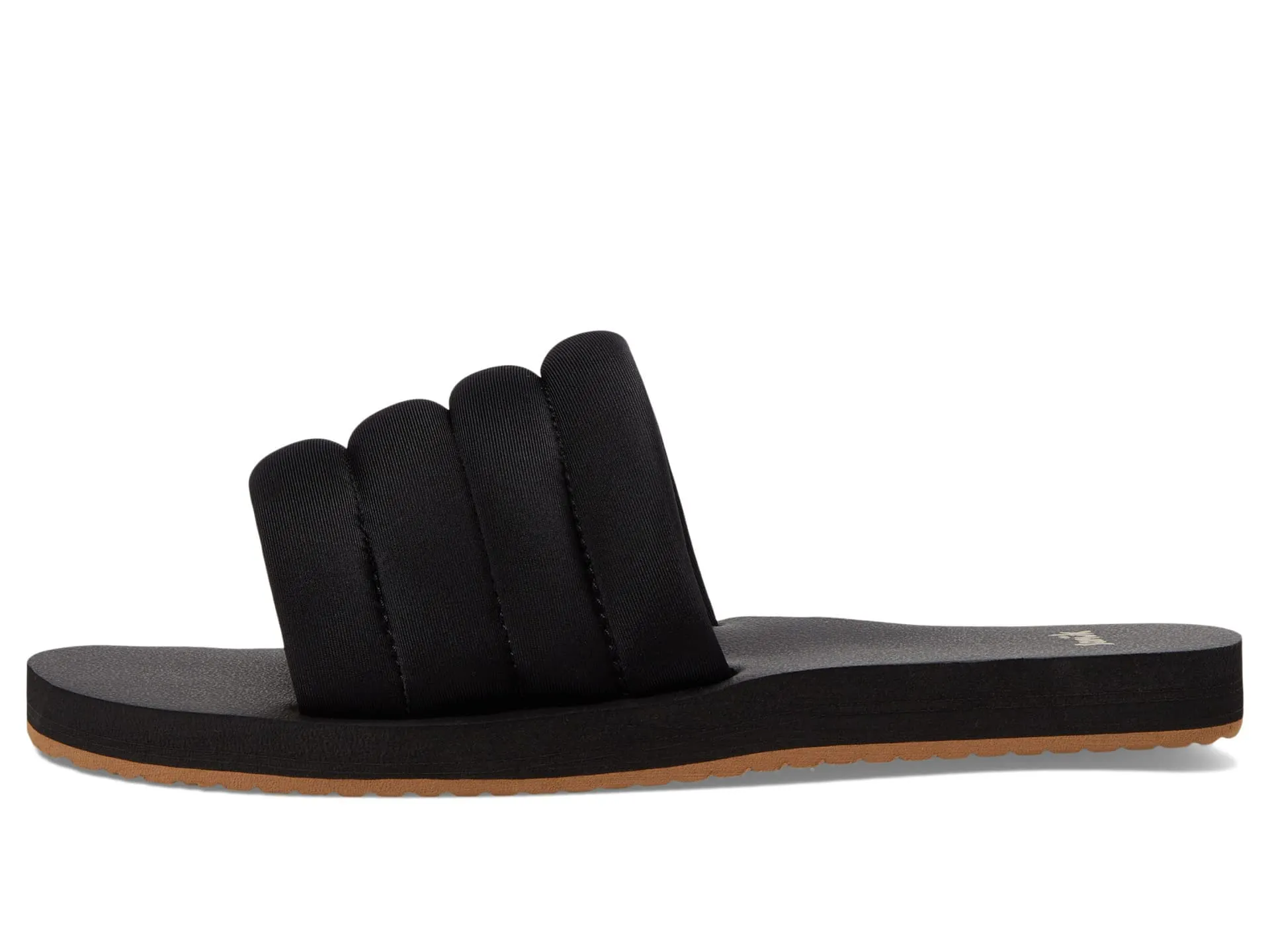 Sanuk Women's Puff N Slide ST Sandal, Black