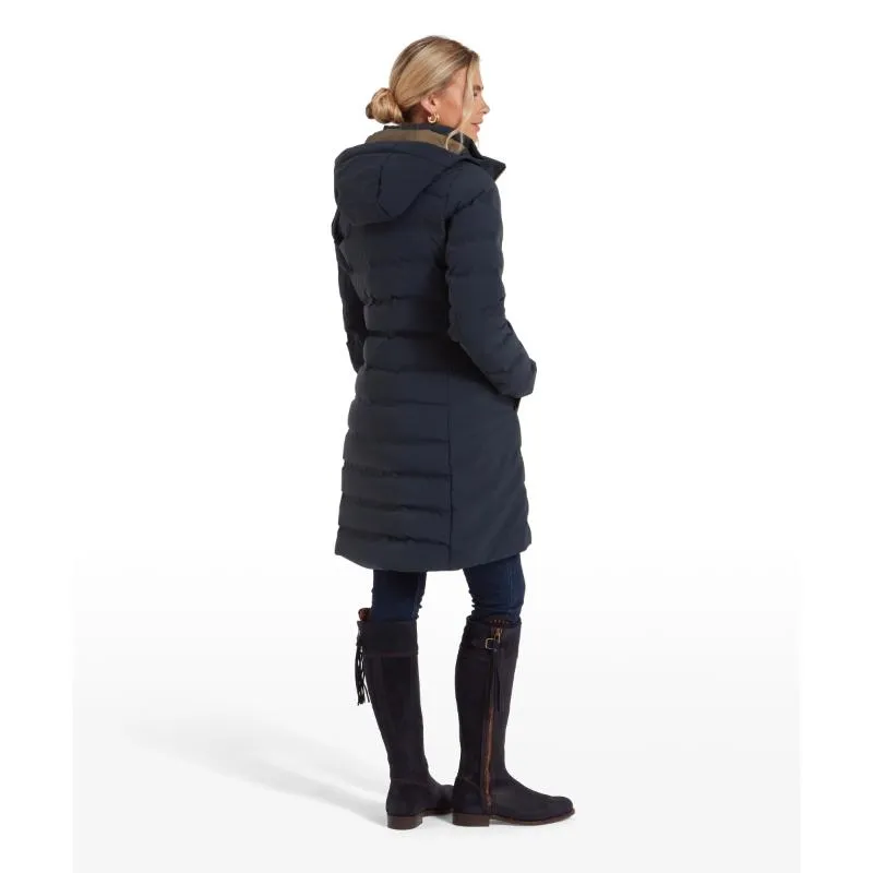 Schoffel Hurlingham Waterproof Ladies Down Coat - Carbon Navy