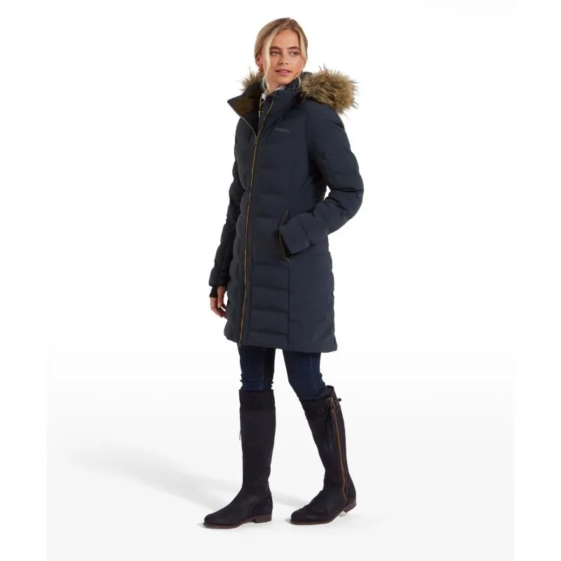 Schoffel Hurlingham Waterproof Ladies Down Coat - Carbon Navy