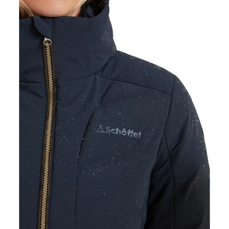 Schoffel Hurlingham Waterproof Ladies Down Coat - Carbon Navy