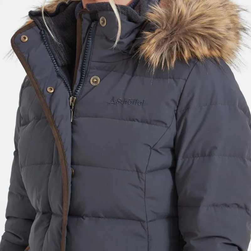 Schoffel Mayfair II Ladies Down Coat - Gunmetal