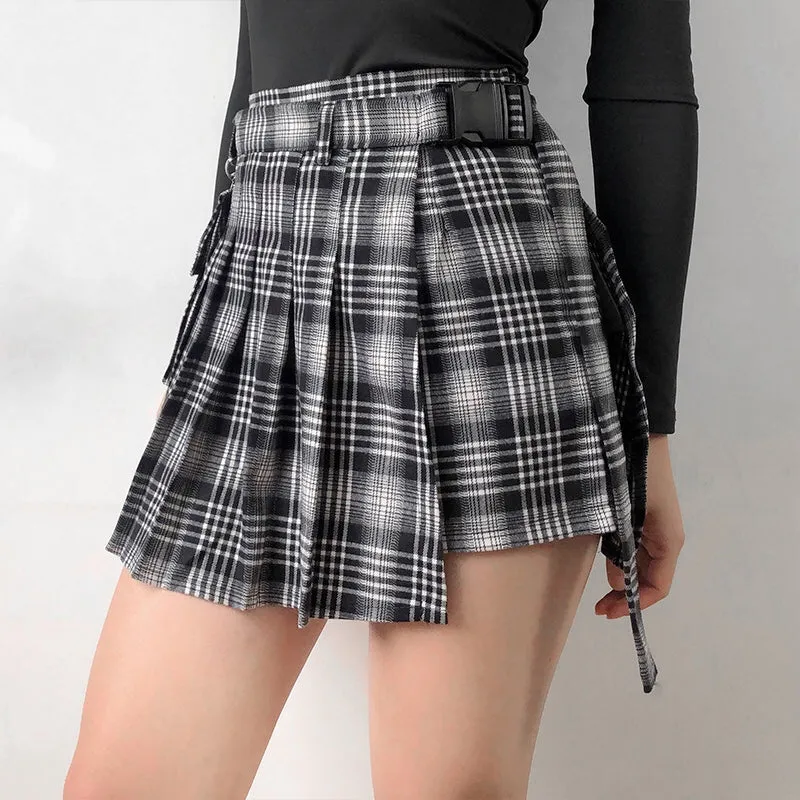 sealbeer - Irregular Pleated Chain Skirt