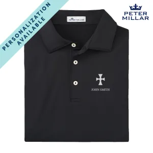 Sigma Chi Personalized Peter Millar Black Polo With Symbol