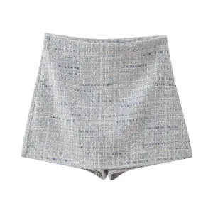 Spring High Waist Casual Anti Exposure Casual Woolen Shorts