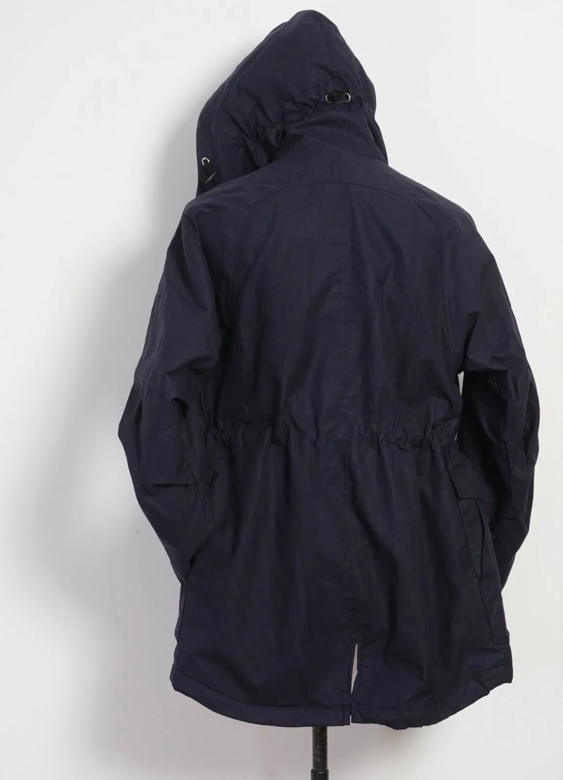 STORM | Hooded Waxed Cotton Parka | Deep Navy