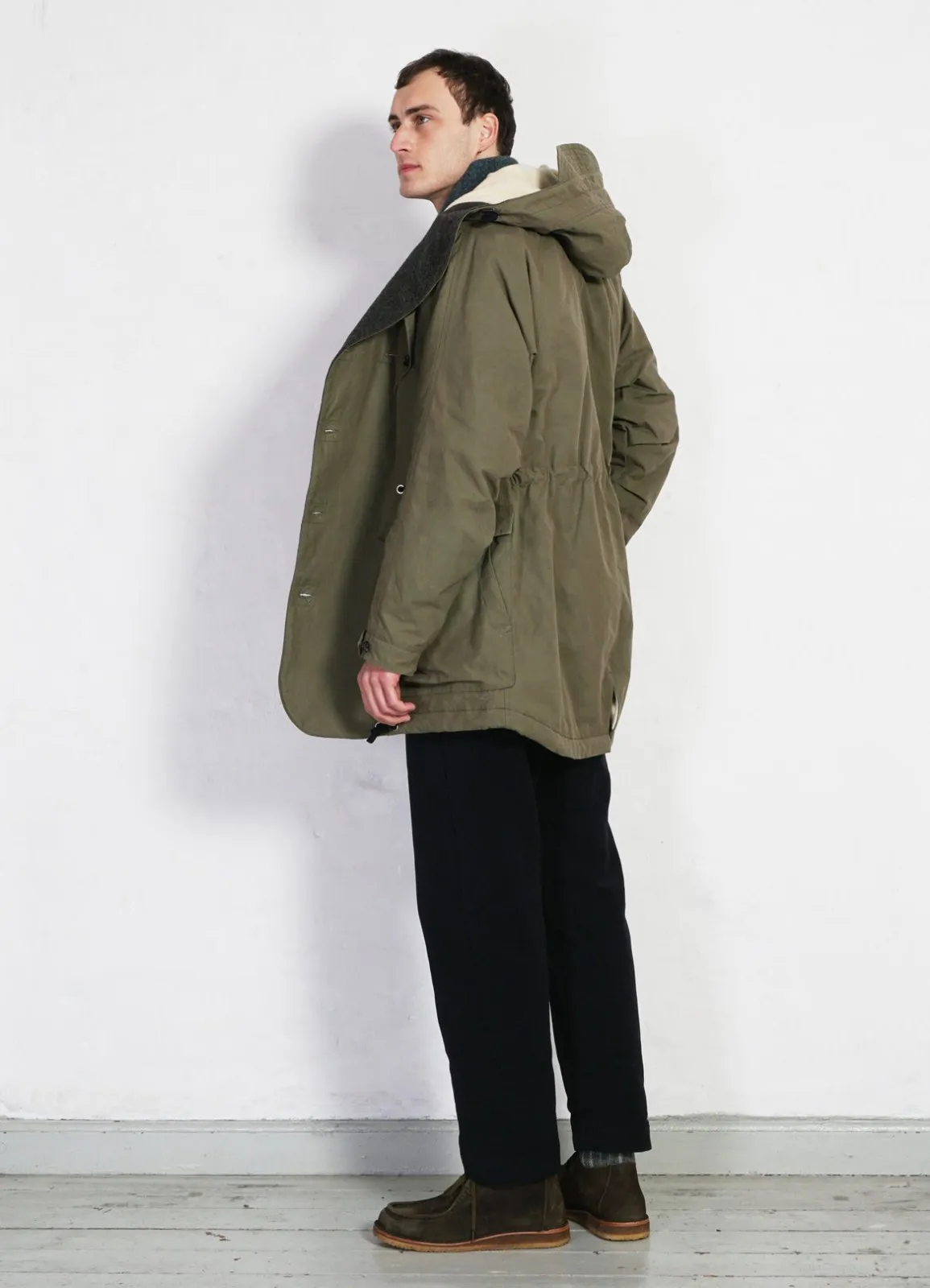 STORM | Hooded Waxed Cotton Parka | Khaki Green