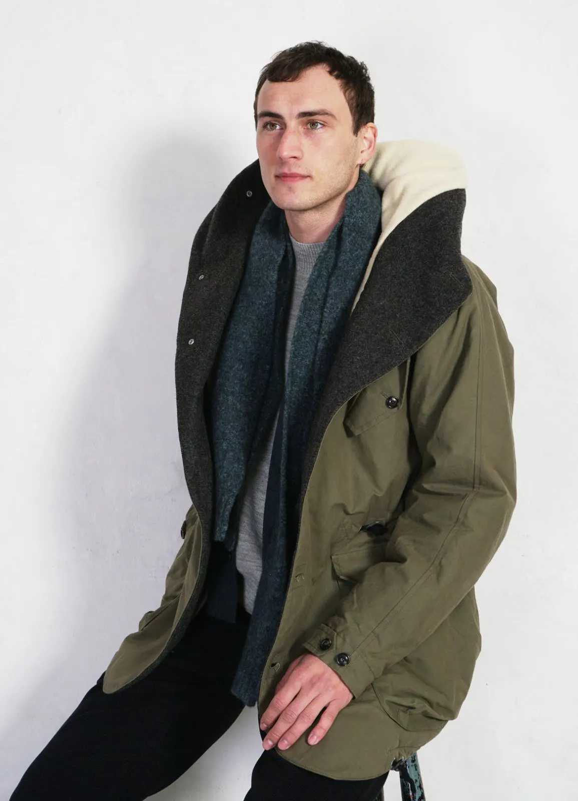 STORM | Hooded Waxed Cotton Parka | Khaki Green