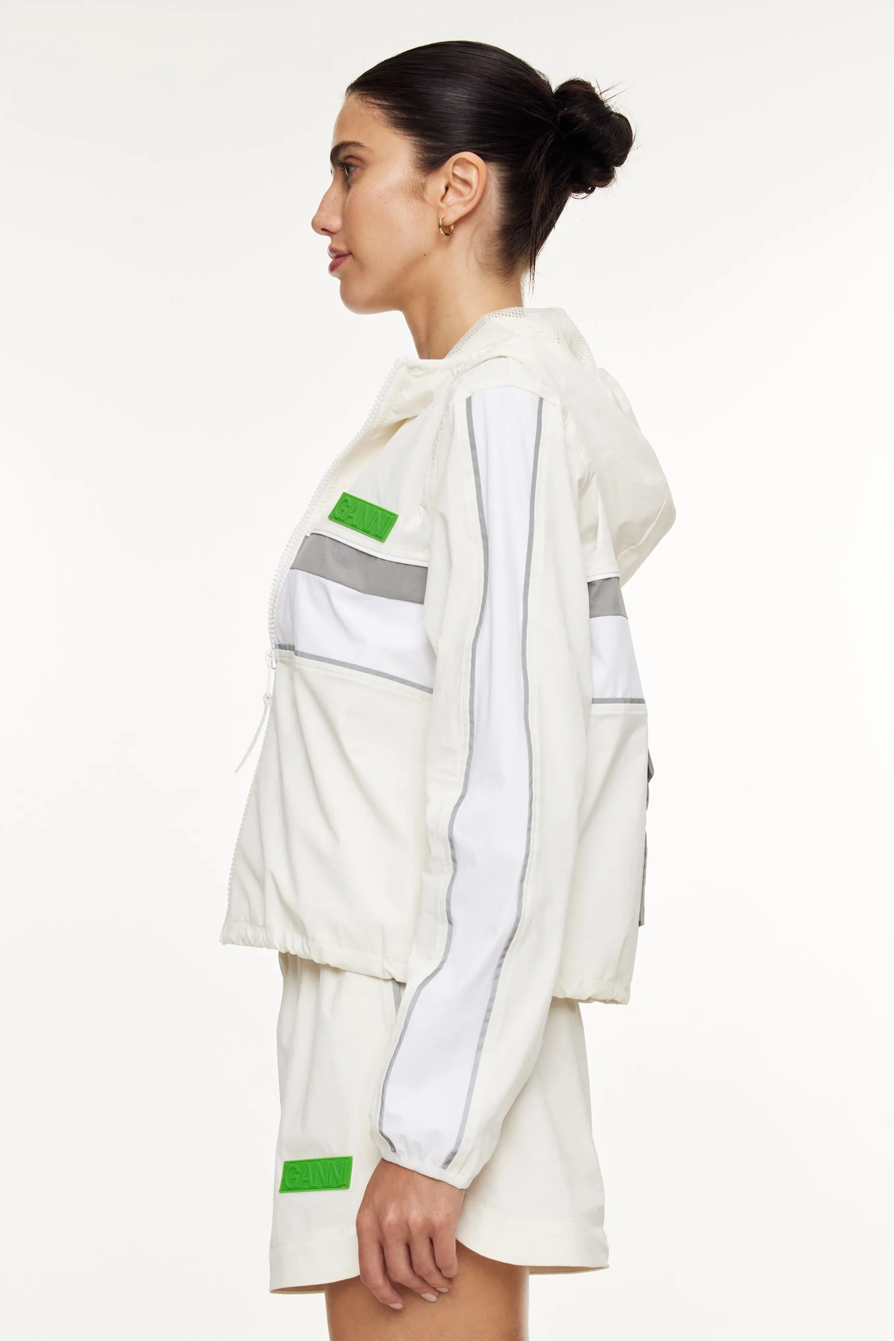 Stretch Shell Tracksuit Jacket - Egret