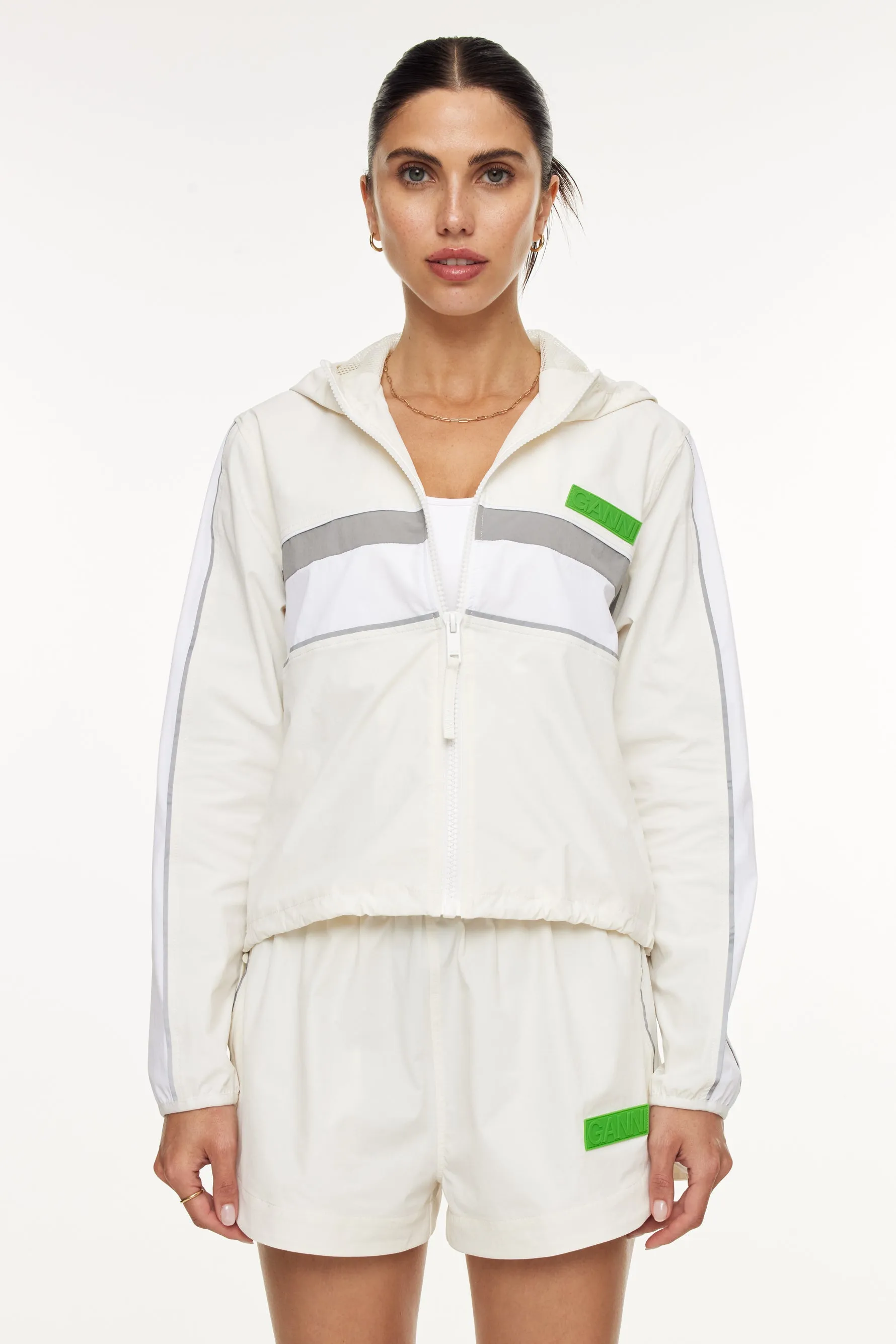 Stretch Shell Tracksuit Jacket - Egret