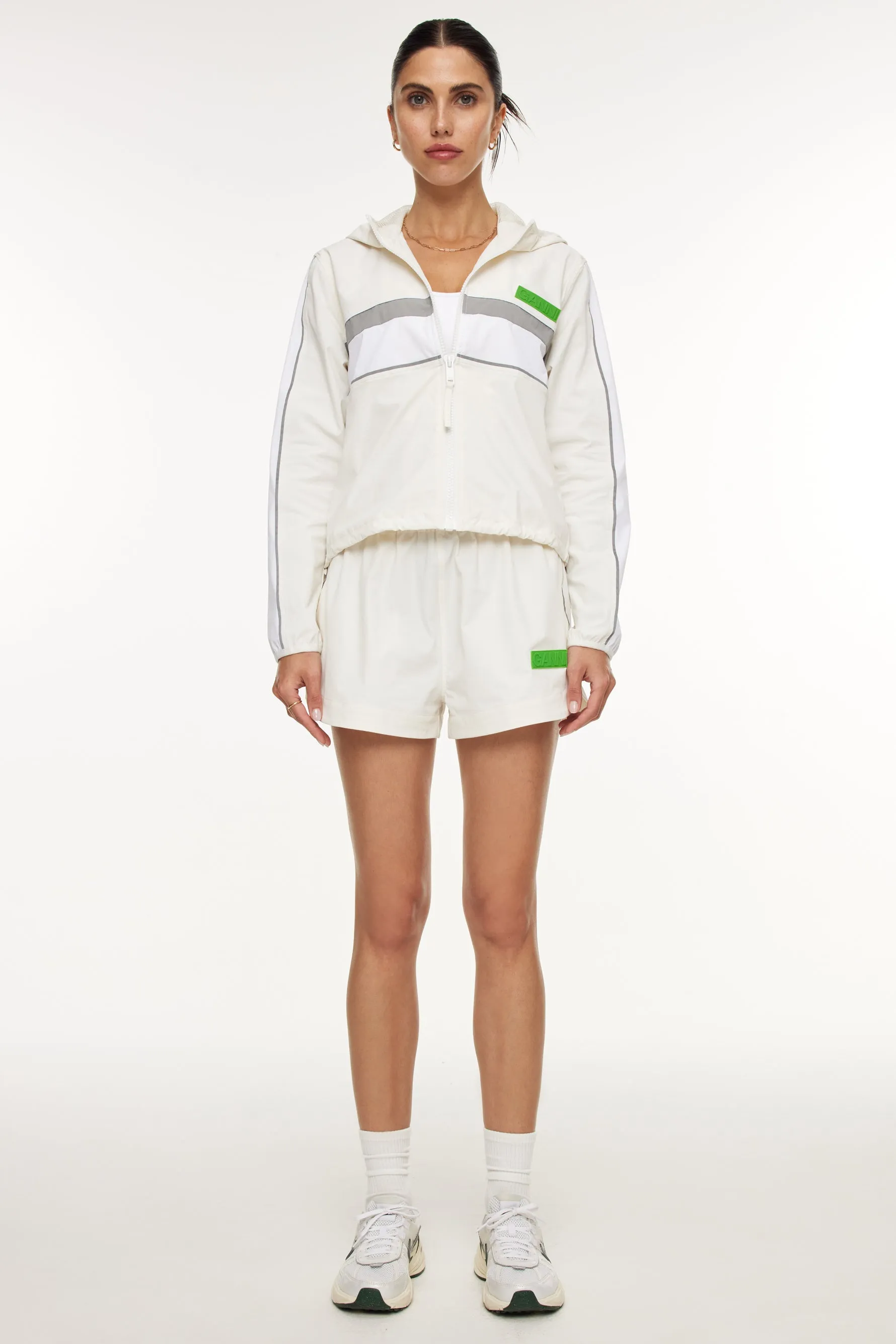 Stretch Shell Tracksuit Jacket - Egret