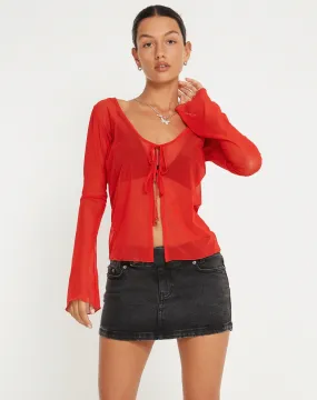 Sujata Cardi in Red