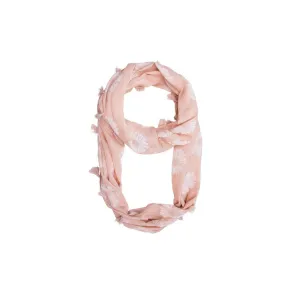 Sunflower Tassel Infinity Scarf in Pink