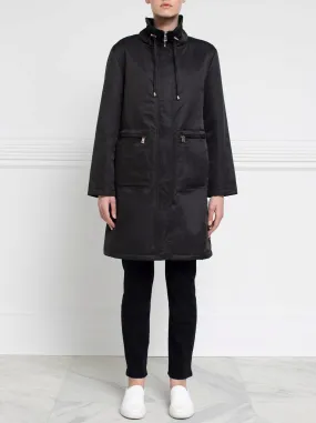 Techno Fur Lined Stand Collar Coat