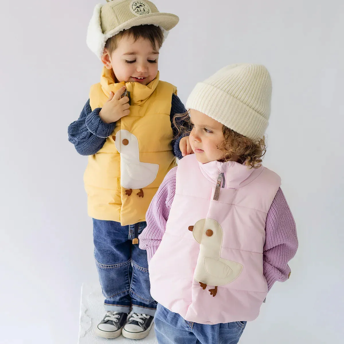 The Duckie Puffer Vest - Pink - BABY