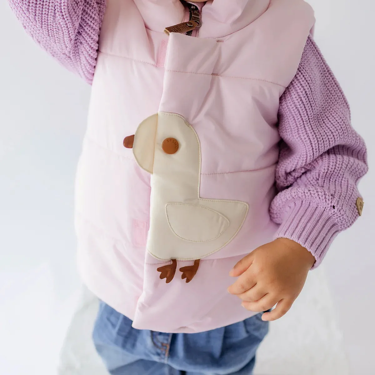 The Duckie Puffer Vest - Pink - BABY