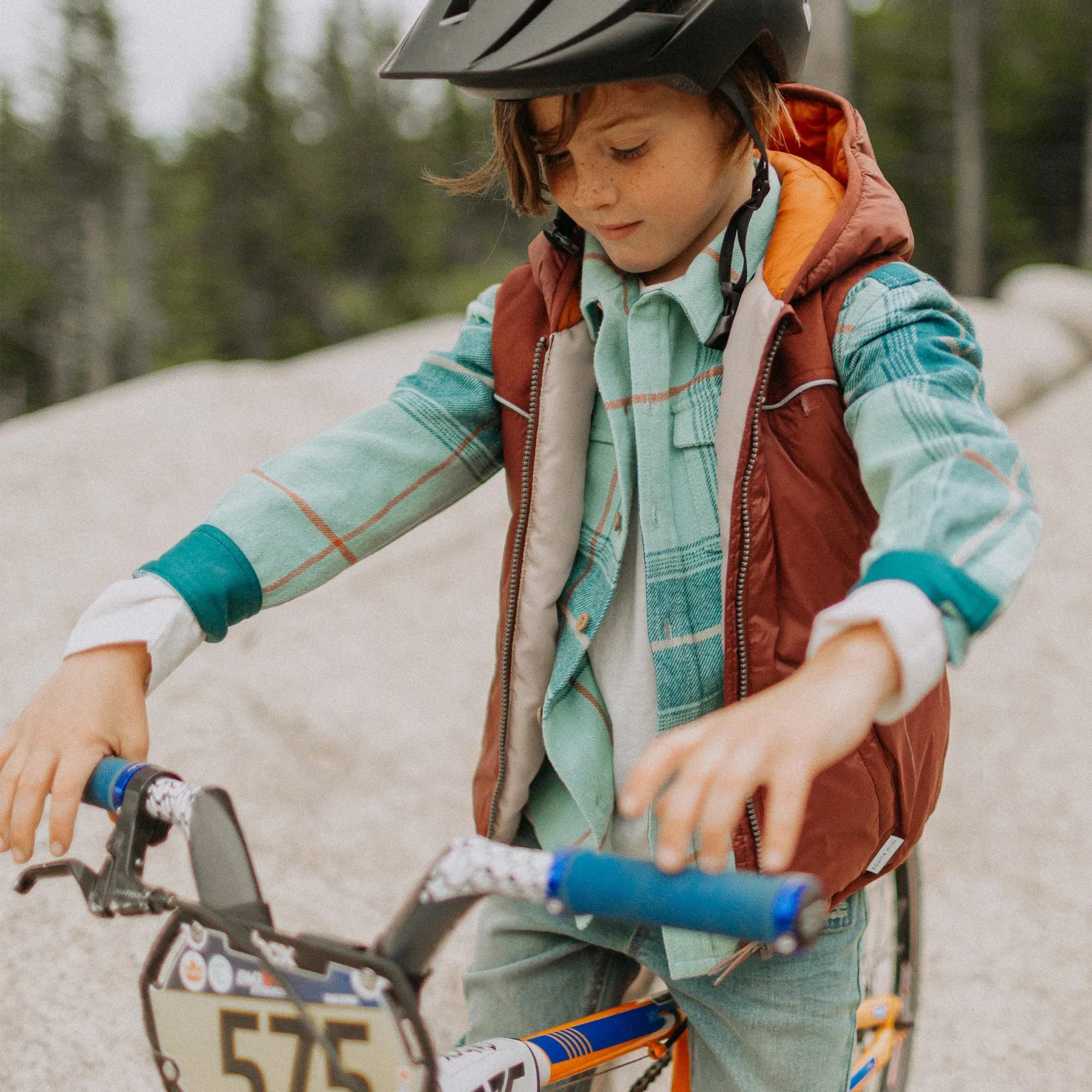 The Rory Puffer Vest - Rust - KIDS