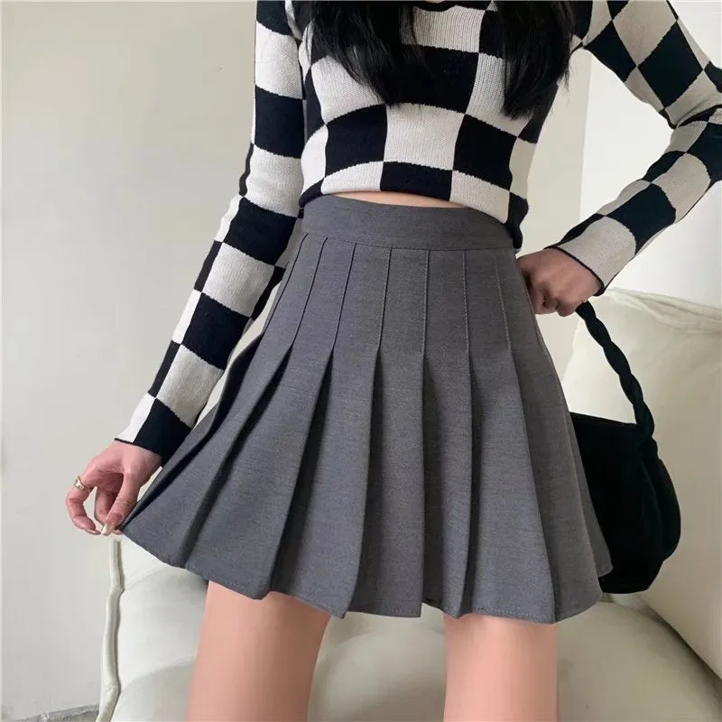 Toleet dream clothes New 2024 Pleated Skirt Summer Women's Gray High Waist Spring Suit