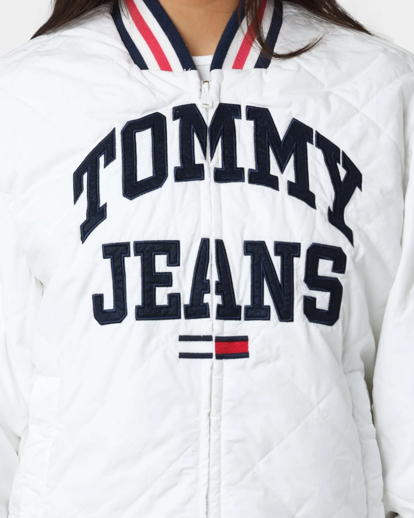 Tommy Jeans Women's College Quilted Jacket Ecru