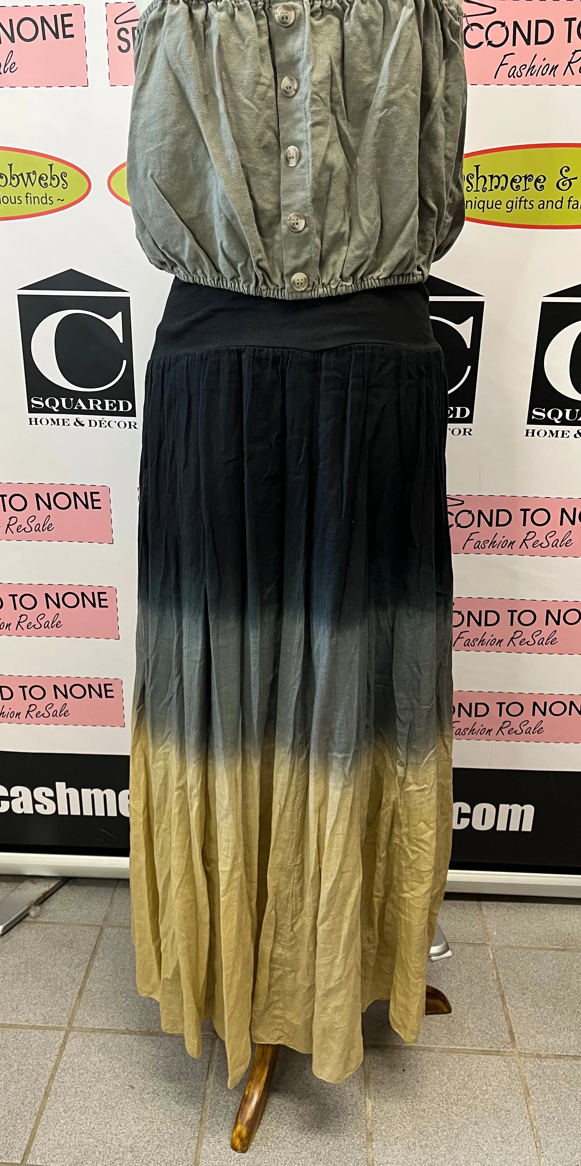 Tonal Ombré Wide Band Skirt (Size L)