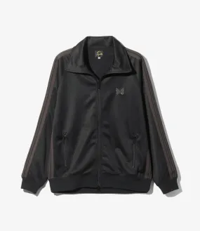 Track Jacket – Black Smooth Polyester