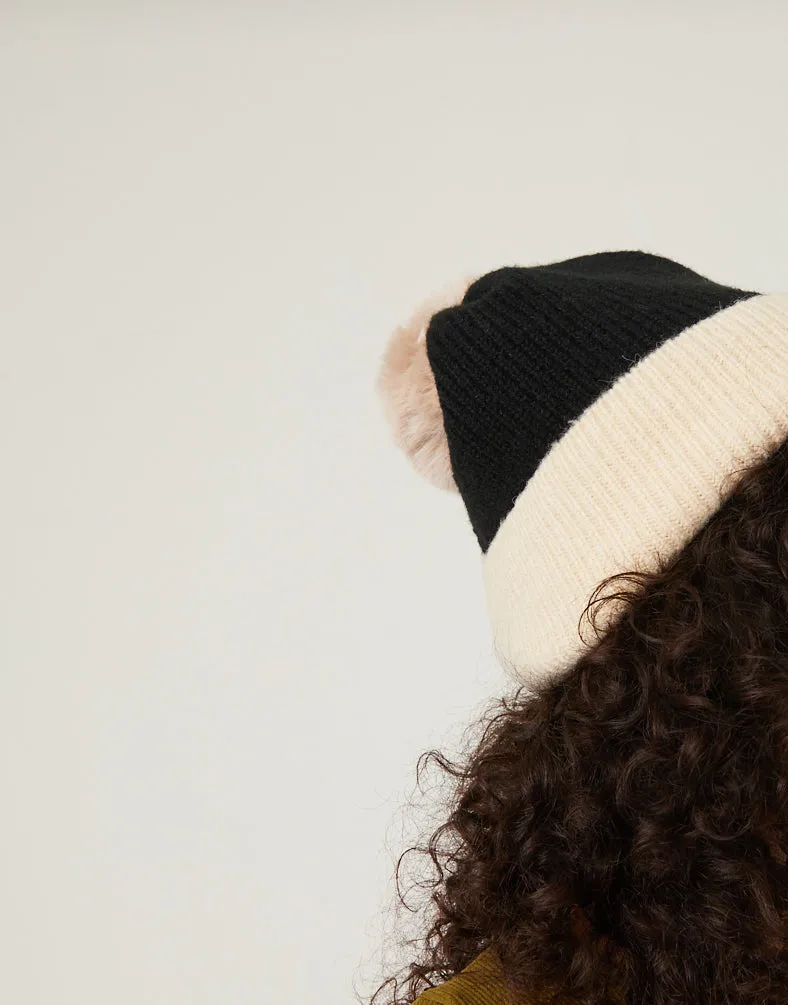 Two-Tone Ribbed Hat