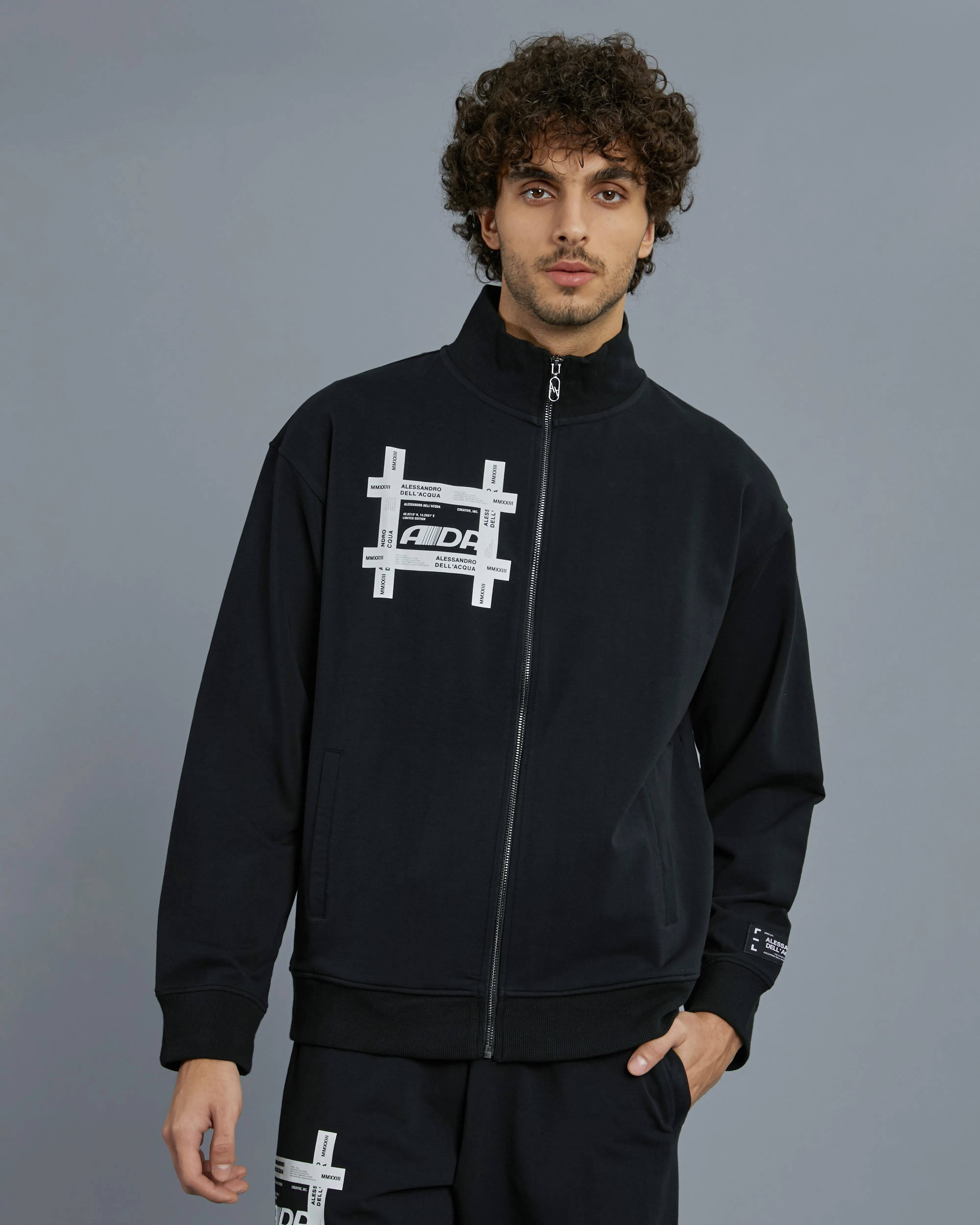 Typographical ADA Print Track Jacket