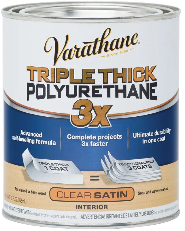 Varathane 284473 Polyurethane, Liquid, Clear, 1 qt, Can :QUART: QUANTITY: 2