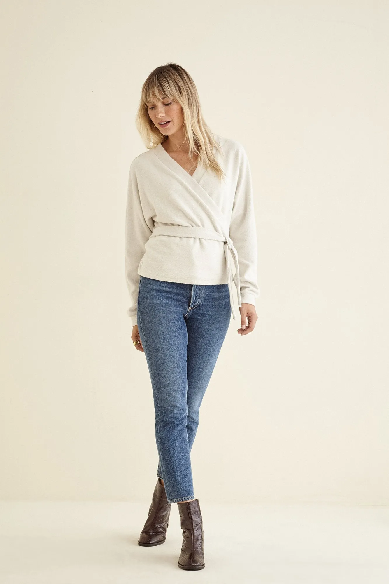 Velouria Nouveau Fleece Wrap Cardigan