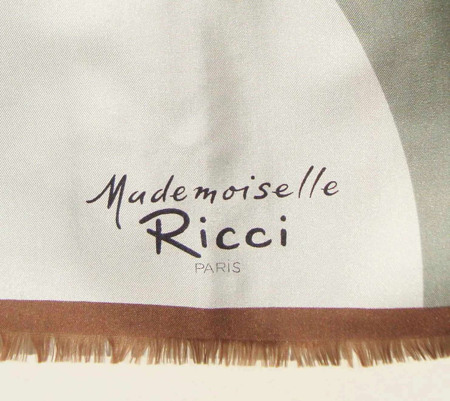 Vintage 60s Mademoiselle Ricci Silk Scarf Modernist Pop Art Print