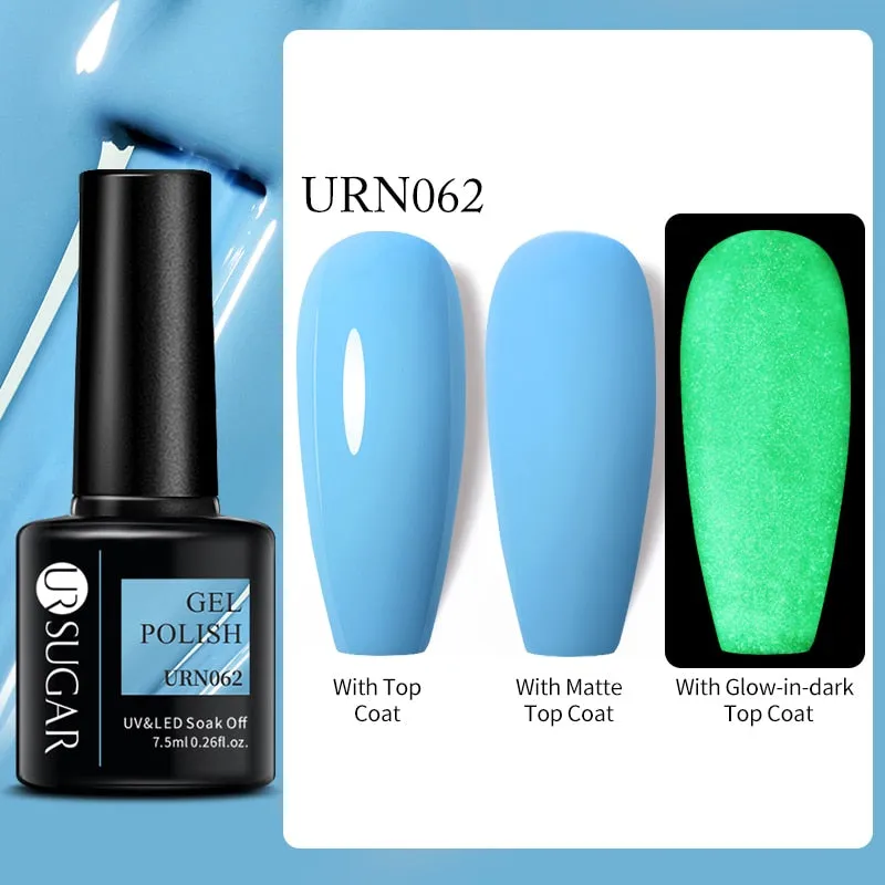 Wenkouban  Luminous Gel Top Coat Semi Permanent Glow In Dark Fluorescent Soak Off UV LED Color Gel Nail Varnish Nails For Manicure