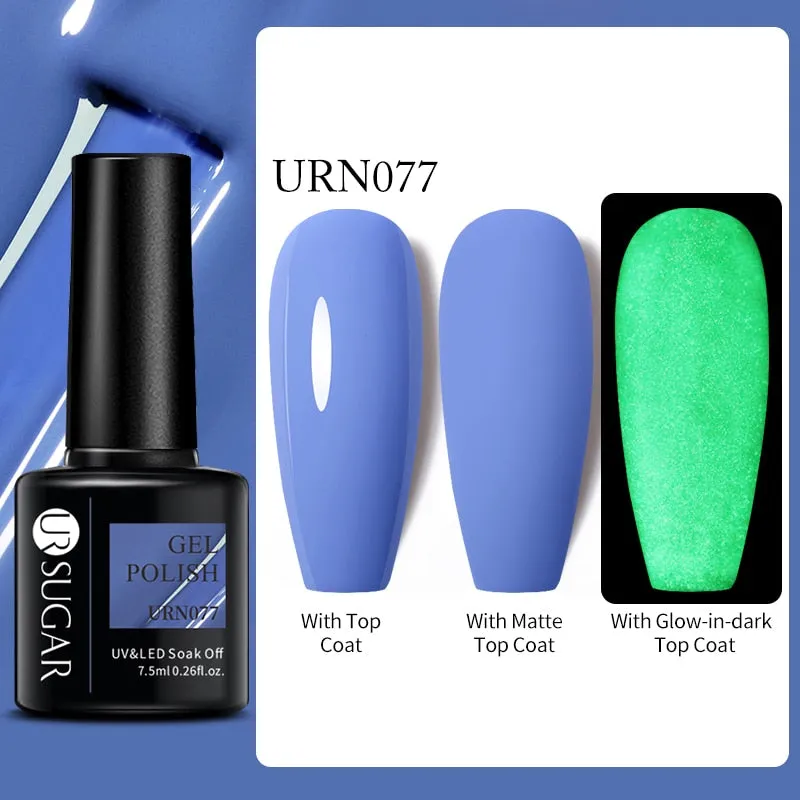 Wenkouban  Luminous Gel Top Coat Semi Permanent Glow In Dark Fluorescent Soak Off UV LED Color Gel Nail Varnish Nails For Manicure