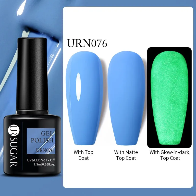 Wenkouban  Luminous Gel Top Coat Semi Permanent Glow In Dark Fluorescent Soak Off UV LED Color Gel Nail Varnish Nails For Manicure