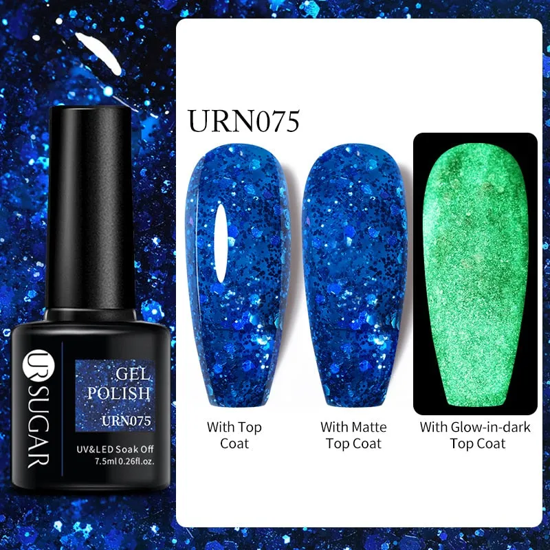 Wenkouban  Luminous Gel Top Coat Semi Permanent Glow In Dark Fluorescent Soak Off UV LED Color Gel Nail Varnish Nails For Manicure