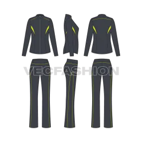 Women's Set of Running Jacket and Pants