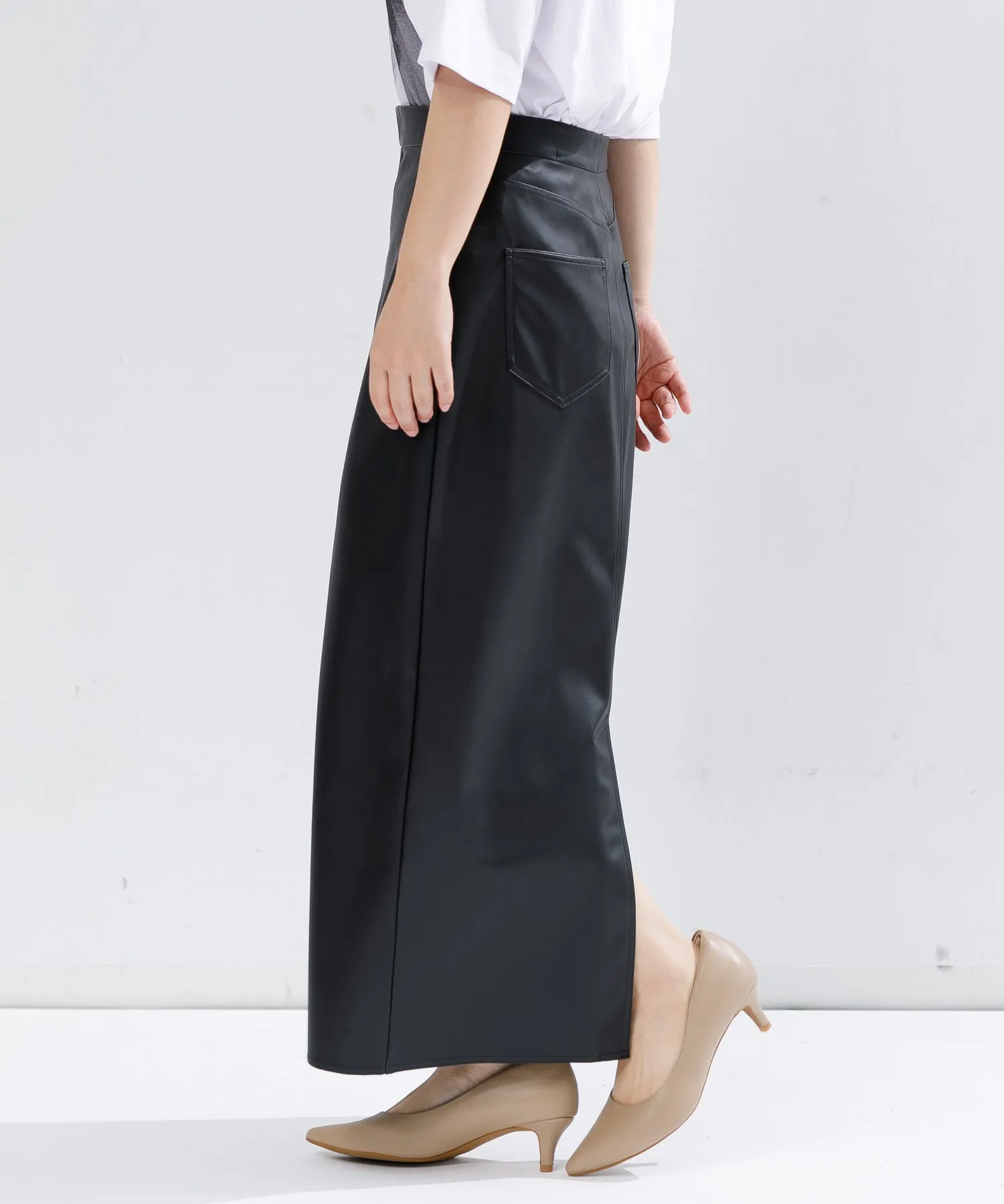 【WOMEN】upper hights Kloss フェイクレザースカート