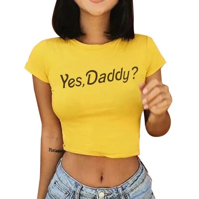 Yes Daddy Cropped Tee