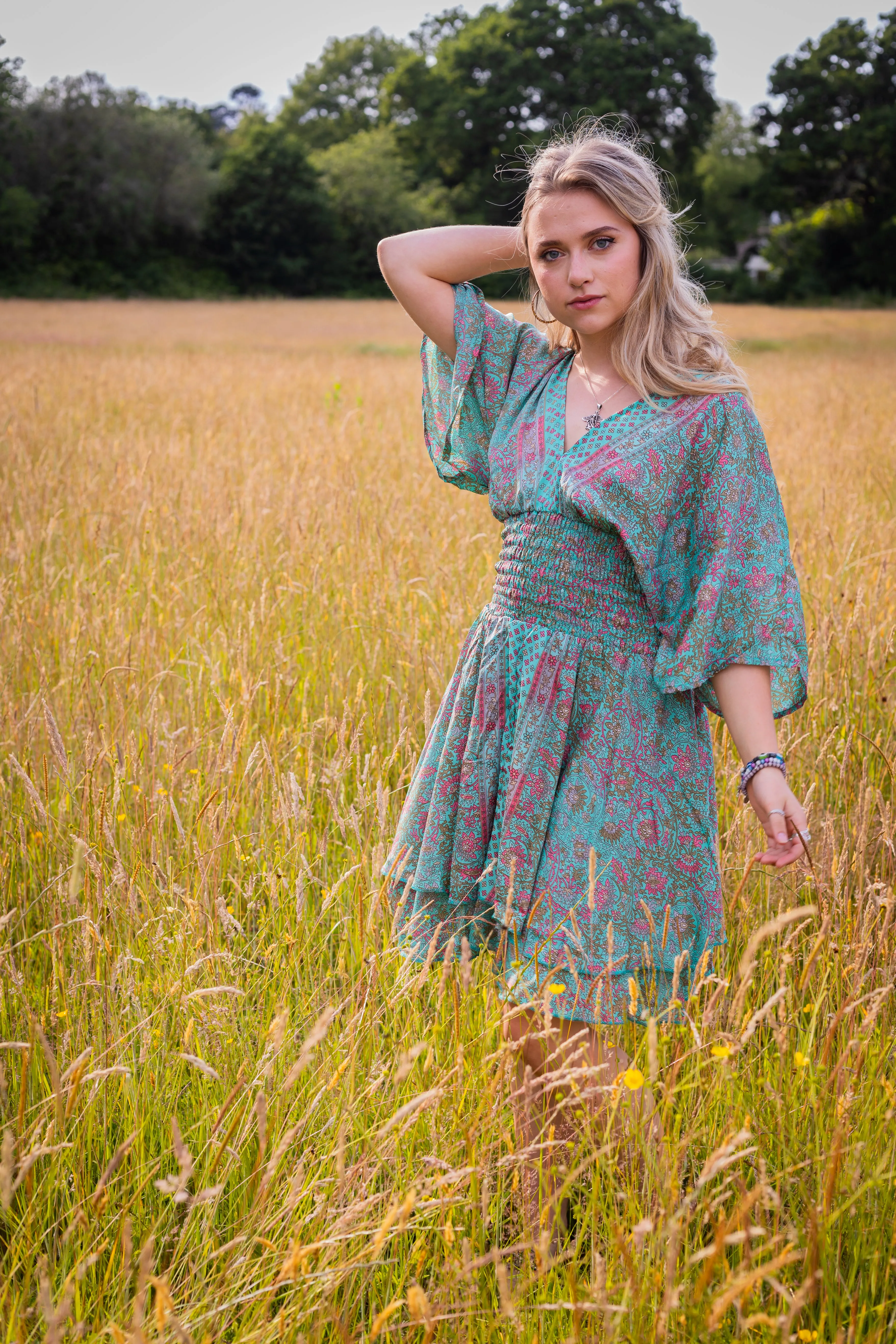 Zula Dress | Pastel Garden - Plus Size | Ex Display